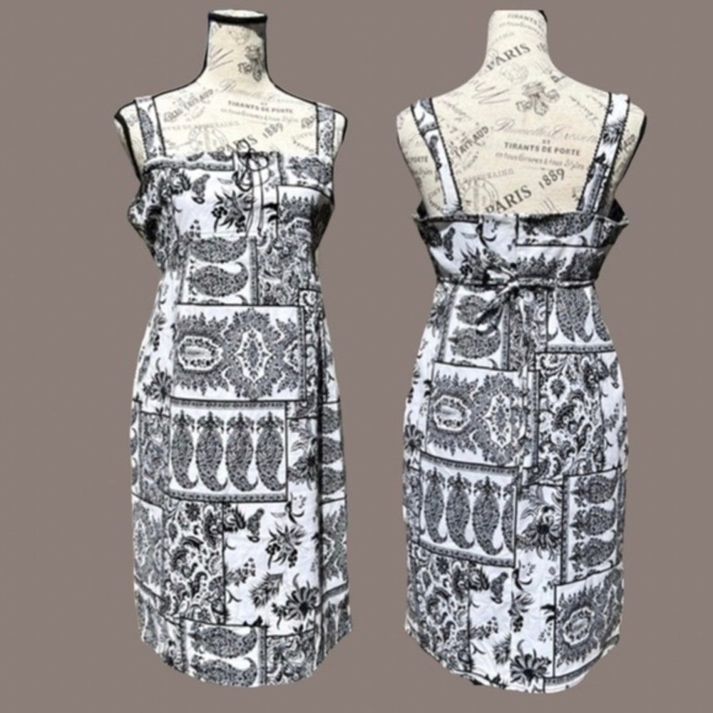 Mimi Maternity Black and White Printed Sheath Dress